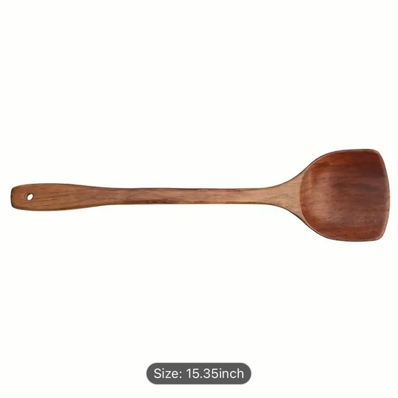 1 Piece Sandalwood Spatula Non-Stick Cooking Turner Good Grade Heat Resistant - Picture 2 of 8